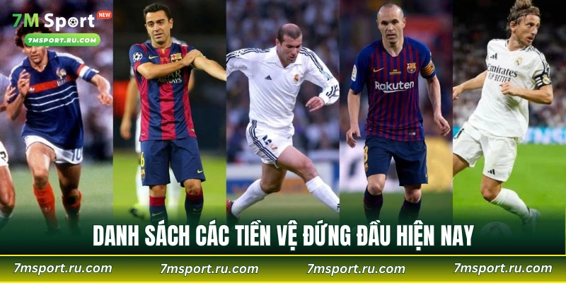 Danh sách các tiền vệ đứng đầu hiện nay