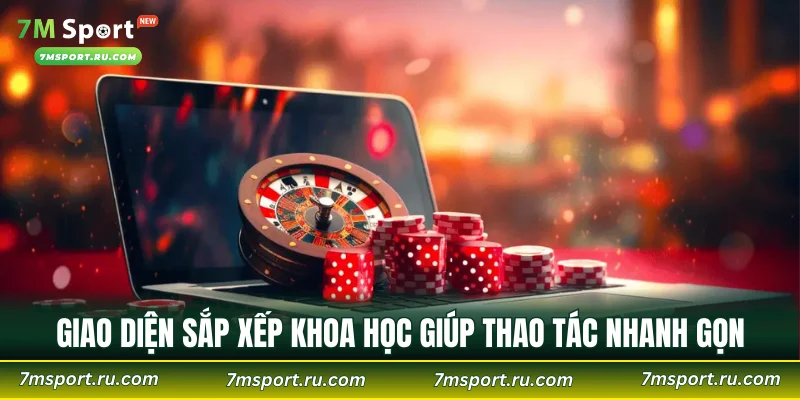 Giao diện sắp xếp khoa học giúp thao tác nhanh gọn