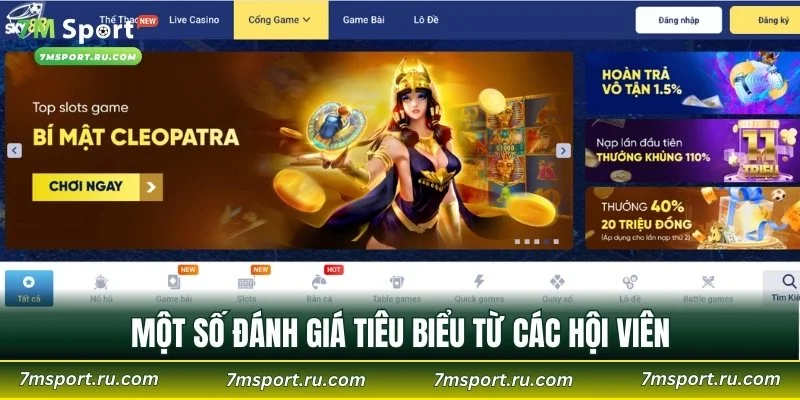 Một số đánh giá tiêu biểu từ các hội viên