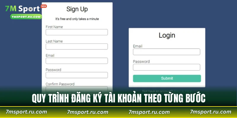 Quy trình đăng ký tài khoản theo từng bước