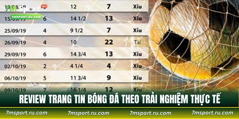 Review trang tin bóng đá theo trải nghiệm thực tế