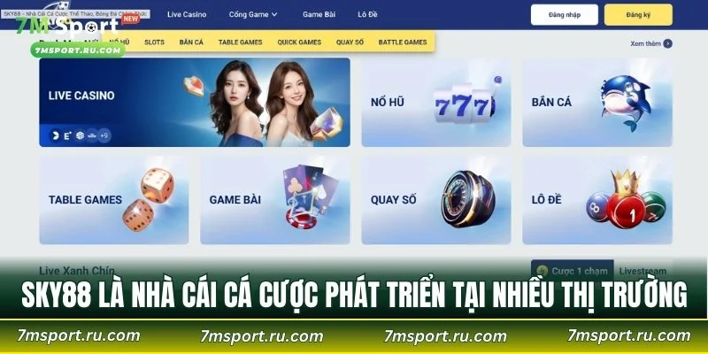 SKY88 là nhà cái cá cược phát triển tại nhiều thị trường